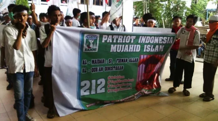 Aksi 212, Gabungan Kelompok Mahasiswa Islam di Sultra Tuntut Penahanan Ahok
