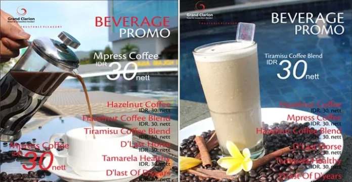 Ini Promo Minuman Grand Clarion Kendari Selama Desember