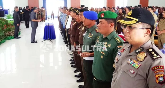 Nur Alam Resmi Kukuhkan Anggota Saber Pungli Sultra