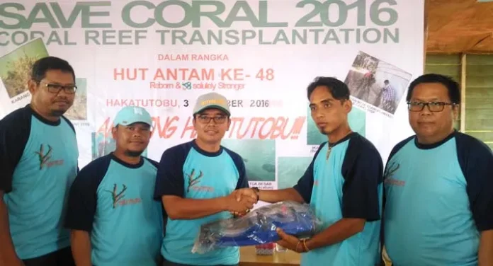 Antam Lanjutkan Program Transplantasi Terumbu Karang di Hakatutobu