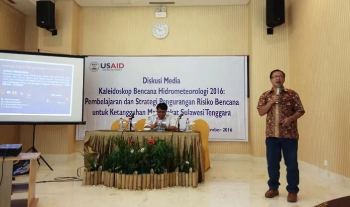 Bantu Sultra Kelola Risiko Bencana dan Iklim, USAID Gelar Disukusi dengan Media