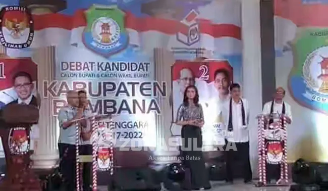 Debat Pilkada Bombana Dua Kandidat Saling 'Serang' dalam Debat