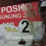 Lagi Posko ADP-SUL Dirusaki Posko Gunung Jati (ADP SUL) baleho baliho rusak