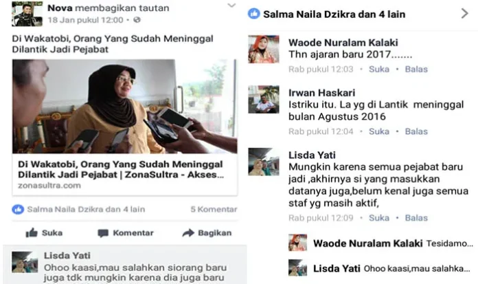 Ini Reaksi Irwan Haskari Mengetahui Almarhumah Istrinya Dilantik