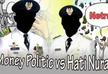 Money Politic vs Hati Nurani ilustrasi money politik