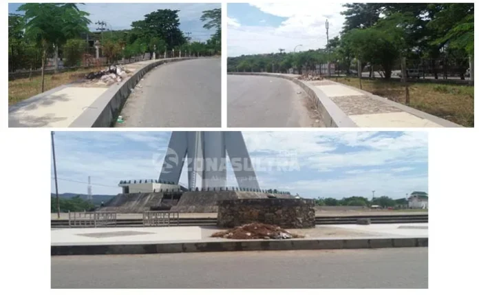 Tak Lagi Dikelola Pemkot, Sampah di Tugu MTQ Menumpuk