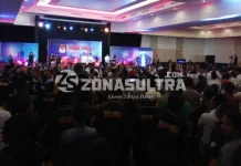 Usai Debat, Simpatisan Paslon Walikota Adu Yel-yel Usai Debat, Simpatisan Paslon Walikota Adu Yel-yel