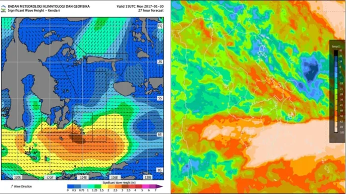 Data BMKG Gelombang Tinggi di Perairan Wakatobi, SAR Himbau Masyarakat Waspada