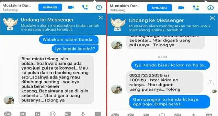 Akun FB Kepala BAPPEDA Koltim Dipalsukan, Penipunya Minta Pulsa