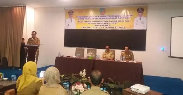 Tingkatkan Keterampilan, 180 Pengelola Bumdes Konsel Dikenalkan Pasar Digital