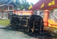 Ini Langkah yang Dilakukan Polda Sultra Kembalikan Situasi Kondusif Buteng Rumah Hasan Mbou di Mawasangka Diserbu Ratusan Massa, Tiga Mobil Hangus Dibakar