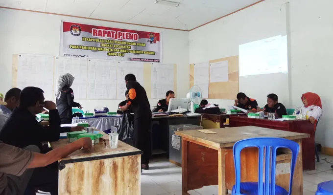 rapat pleno puuwatu Rapat Pleno PPK Kecamatan Puuwatu, ADP-Sul Sementara Unggul