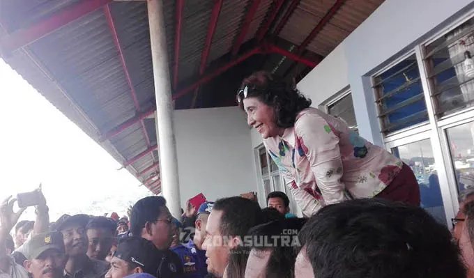 kunjungan Menteri Susi Ajak Nelayan di Kendari Bentuk Koperasi