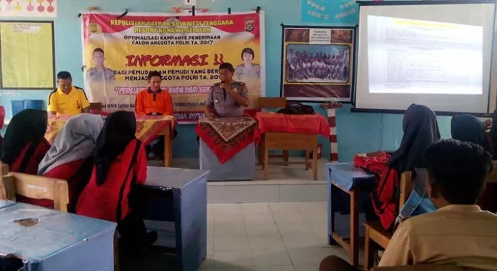 Polres Konsel Sosialisasi Penerimaan Polri di Sekolah