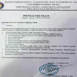 Alumni UHO yang Tidak Terdaftar di Dikti Dipanggil Kembali Masuk Kampus untuk Lengkapi Data Alumni UHO yang Tidak Terdaftar di Dikti Dipanggil Kembali Masuk Kampus untuk Lengkapi Data