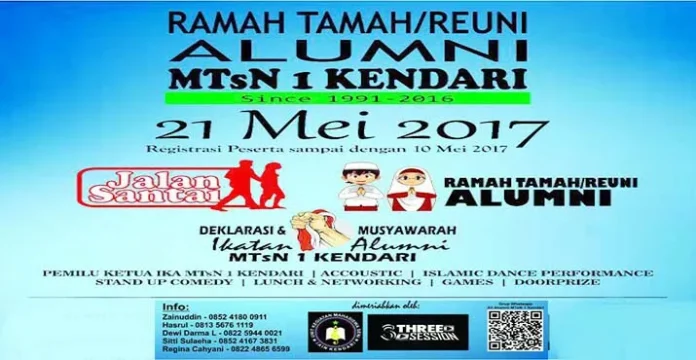 Jalin Silahturahmi Antar Alumni, MTsN 1 Kendari Gelar Reuni Akbar