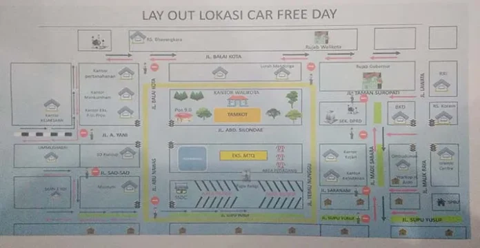 Lay out lokasi car free day