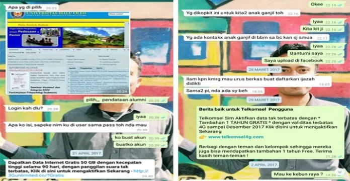 Waspada Terhadap Pesan Berantai Penipuan Gratis Kuota 50GB di WhatsApp