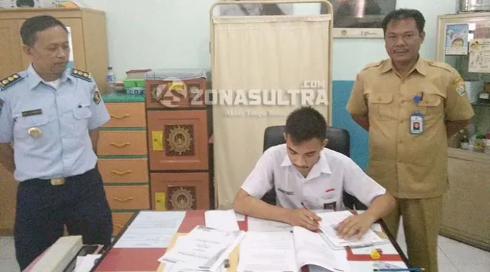 Siswa SMA Idhata Kendari Ini Laksanakan UN Dalam Rutan