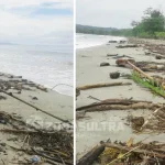 Pantai Tanjung Taipa di Konut Dipenuhi Sampah Pantai Tanjung Taipa di Konut Dipenuhi Sampah