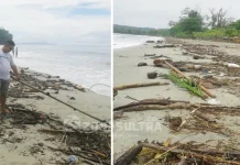 Pantai Tanjung Taipa di Konut Dipenuhi Sampah Pantai Tanjung Taipa di Konut Dipenuhi Sampah