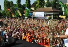 Deklarasi Kabupaten Angklung, Kuningan Gelar Orkestra 5.000 Angklung Deklarasi Kabupaten Angklung, Kuningan Gelar Orkestra 5.000 Angklung