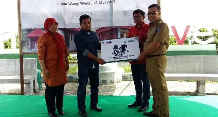 antam_selam CSR PT Antam Bantu Alat Selam untuk Komunitas Lepa Mola Wakatobi