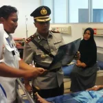 Kapolres Muna Besuk Korban Tertembak Senjata Burung di RS Bahteramas