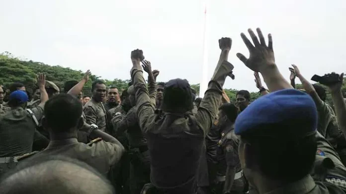 Anggota Satpol PP Demo Tuntut Pemberhentian Kepala Satpol PP
