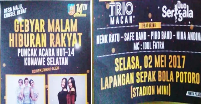 Besok Malam, Trio Macan dan Duo Serigala Bakal Hibur Warga Konsel