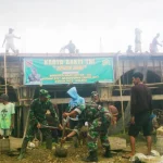 HUT ke 60 Kodam XIV Hasanuddin, Koramil Pakue Gelar Kerja Bakti HUT ke 60 Kodam XIV Hasanuddin, Koramil Pakue Gelar Kerja Bakti