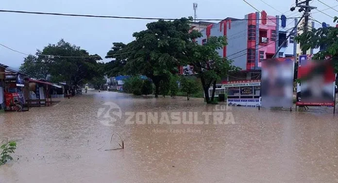 Ratusan Rumah di Kelurahan Lahundape Terendam Banjir