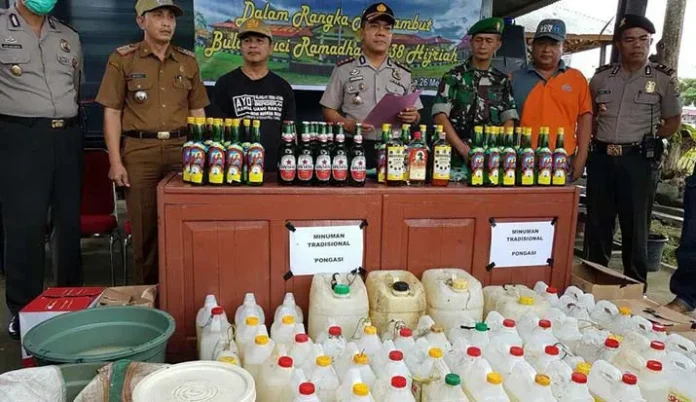 Polres Konawe Musnakan 400 Liter Miras Tradisional