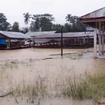 Digenangi Air Setinggi Lutut, Aktifitas Jual Beli di Pasar Lembo Konut Lumpuh Digenangi Air Setinggi Lutut, Aktifitas Jual Beli di Pasar Lembo Konut Lumpuh