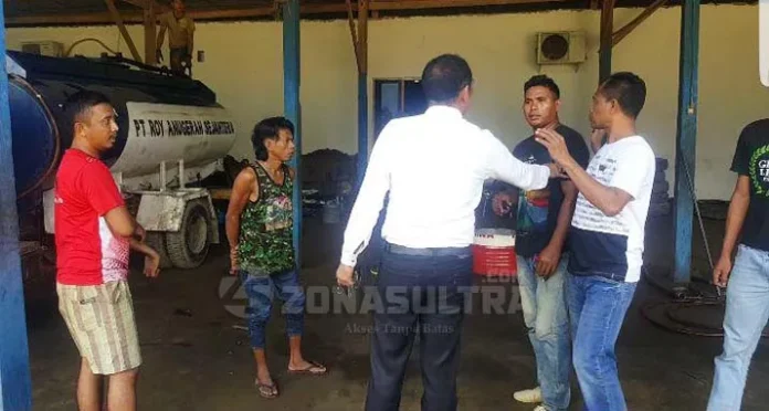 penangkapan_bbm Tipiter Polda Sultra Gerebek Perusahaan Penampung BBM Jenis Solar