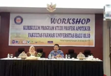 Bakal Buka Prodi Apoteker, Fakultas Farmasi UHO Gelar Workshop Kurikulum Bakal Buka Prodi Apoteker, Fakultas Farmasi UHO Gelar Workshop Kurikulum