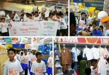 BMH Sultra Bersama Bank Sultra Ajak 50 Anak Yatim-Dhuafa Belanja Lebaran di Lippo Plaza