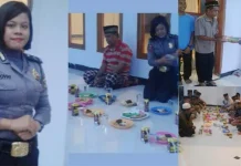 Polwan Non Muslim di Wakatobi Ini Bagi-bagi Takjil pada Jamaah Masjid Polwan Non Muslim di Wakatobi Ini Bagi-bagi Takjil pada Jamaah Masjid