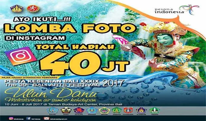 Lomba-Foto-instagram-bali-2017 Yuk, Ikuti Lomba Foto PKB 2017 Instagram Sampai Tanggal 30 Juni 2017