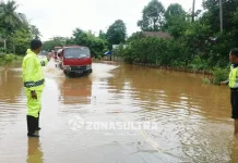 Banjir di Muna, Jalan Poros Raha-Tampo Terputus Banjir di Muna, Jalan Poros Raha-Tampo Terputus