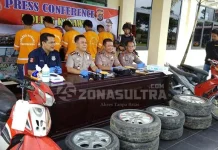 Polres Konawe Bekuk 2 Tersangka Curanmor, Satu Tersangka Dihadiahi Tima Panas Polres Konawe Bekuk 2 Tersangka Curanmor, Satu Tersangka Dihadiahi Tima Panas