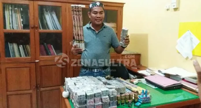 Operasi Cipkon, Polres Muna Amankan Ribuan Jenis Petasan