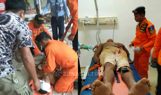 roboh Lantai Dua Bandara Halu Oleo Roboh, Satu Korban Dilarikan ke Rumah Sakit