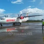 Bupati Antusias Sambut Penerbangan Perdana Wings Air di Mubar Bupati Antusias Sambut Penerbangan Perdana Wings Air di Mubar