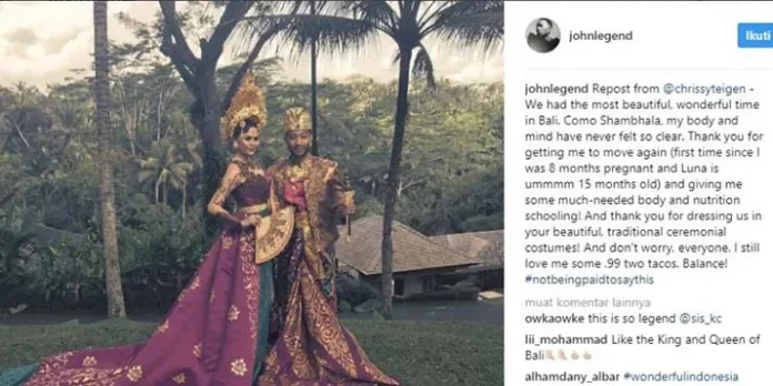 John Legend pun Merasakan Sensasi Wonderful Time di Bali