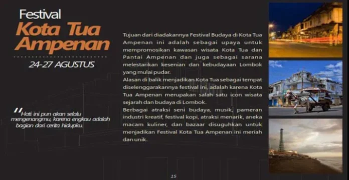 Festival Kota Tua Ampenan Lengkapi Wisata Lombok Sumbawa