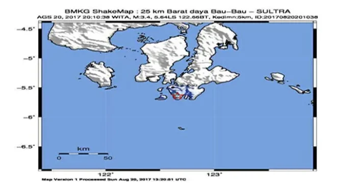 Gempa Tektonik Guncang Buton Selatan