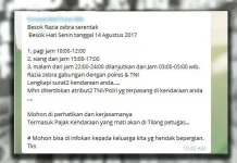 Operasi Zebra yang Beredar di Sosmed Hoax Operasi Zebra yang Beredar di Sosmed Hoax