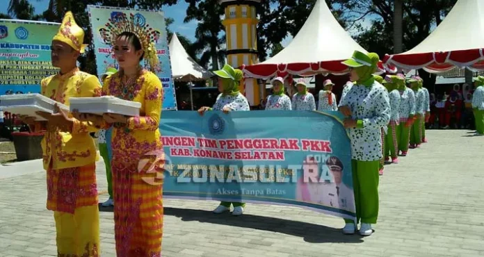 Tampil 200 Orang, Konsel Jadi Rombongan Terbanyak di Jambore PKK Provinsi