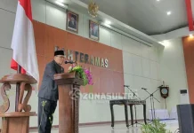 Begini Wejangan Plt Gubernur Pada Dua Kepala Daerah Yang Dilantik Pelaksana tugas (Plt) Gubenur Provinsi Sulawesi Tenggara (Sultra) Saleh Lasata